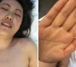 熟女阿姨说别拍了 我男人会看到的