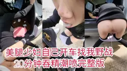 【20分钟高清完整版 】美腿少妇自己开车找我车震，强力潮喷，口爆吞精