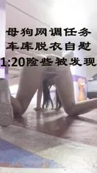 超嫩母狗的网调任务 车库自慰险被发现