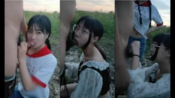 两个高颜值萌妹子户外口交 空旷野外口完一个再换另一个非常诱人 很是诱
