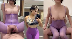 健身房认识的女教练，去她家沙发上无套抱操！