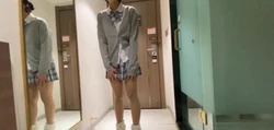 瞒着女友 蒙眼中途换人，18岁清纯JK高3女友（内射完整看筒介)