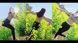 油菜花地后入少妇 操的粉嫩骚穴直冒白浆