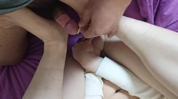 白嫩老婆先足后插