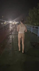 母畜透明装国道露出散步