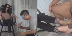 姐姐也很喜欢肉丝套鸡足交