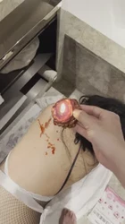 浴室滴蜡调教骚母狗