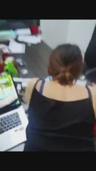 晚上同事都下班了我还在办公室操老板秘书