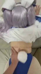 拉菲白丝兔女郎cos后入