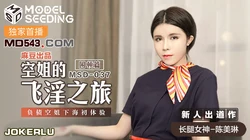 MSD-037.困顿篇.陈美琳.空姐的飞淫之旅.负债空姐下海初体验.麻豆传媒映画