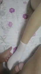 玩骚妻原味丝袜脚